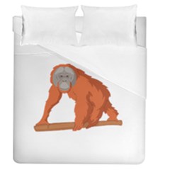 Orangutan T-shirtwhite Look Calm Orangutan 07 T-shirt (1) Duvet Cover (queen Size) by EnriqueJohnson