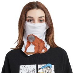 Orangutan T-shirtwhite Look Calm Orangutan 07 T-shirt (1) Face Covering Bandana (two Sides) by EnriqueJohnson