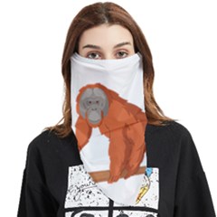 Orangutan T-shirtwhite Look Calm Orangutan 07 T-shirt (1) Face Covering Bandana (triangle) by EnriqueJohnson