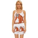 Orangutan T-shirtwhite Look Calm Orangutan 07 T-shirt (1) Satin Pajama Short Set View1