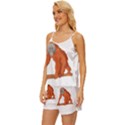 Orangutan T-shirtwhite Look Calm Orangutan 07 T-shirt (1) Satin Pajama Short Set View2