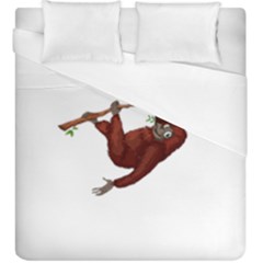 Orangutan T-shirtwhite Look Calm Orangutan 08 T-shirt Duvet Cover (king Size) by EnriqueJohnson