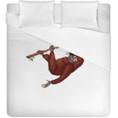 Orangutan T-shirtwhite Look Calm Orangutan 08 T-shirt Duvet Cover Double Side (king Size) by EnriqueJohnson