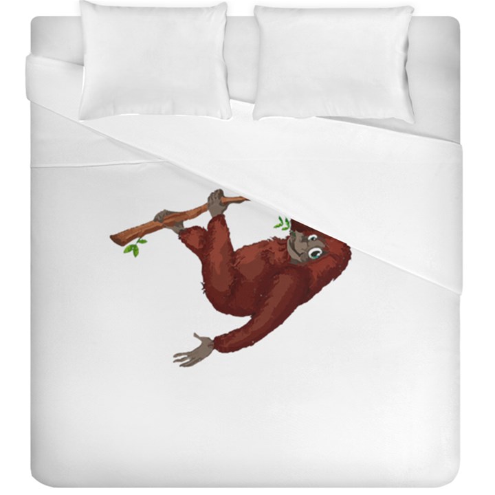 Orangutan T-shirtwhite Look Calm Orangutan 08 T-shirt Duvet Cover Double Side (King Size)