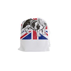 English Bulldog T- Shirt English Bulldog - English Bulldog Union Jack Flag T- Shirt Drawstring Pouch (small) by ZUXUMI