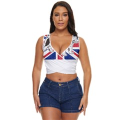 English Bulldog T- Shirt English Bulldog - English Bulldog Union Jack Flag T- Shirt Women s Sleeveless Wrap Top by ZUXUMI