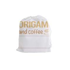 Origami T-shirtif It Involves Coffee Origami T-shirt Drawstring Pouch (medium) by EnriqueJohnson