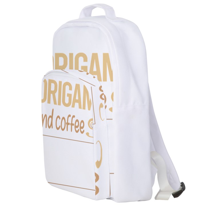 Origami T-shirtif It Involves Coffee Origami T-shirt Double Compartment Backpack