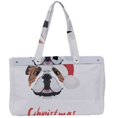 English Bulldog T- Shirt English Bulldog Merry Christmas T- Shirt (1) Canvas Work Bag by ZUXUMI