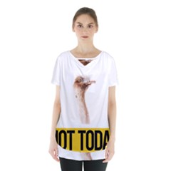 Ostrich T-shirtnope Not Today Ostrich 47 T-shirt Skirt Hem Sports Top by EnriqueJohnson