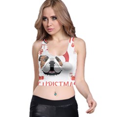 English Bulldog T- Shirt English Bulldog Merry Christmas T- Shirt (2) Racer Back Crop Top by ZUXUMI