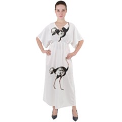 Ostrich T-shirtsteal Your Heart Ostrich 05 T-shirt V-neck Boho Style Maxi Dress by EnriqueJohnson