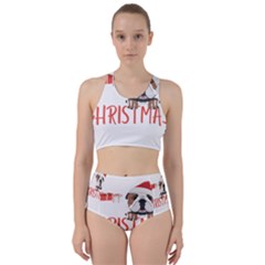 English Bulldog T- Shirt English Bulldog Merry Christmas T- Shirt (3) Racer Back Bikini Set by ZUXUMI