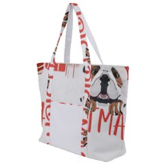 English Bulldog T- Shirt English Bulldog Merry Christmas T- Shirt (3) Zip Up Canvas Bag by ZUXUMI