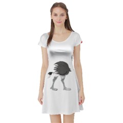 Ostrich T-shirtsteal Your Heart Ostrich 09 T-shirt Short Sleeve Skater Dress by EnriqueJohnson