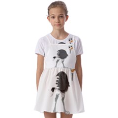 Ostrich T-shirtsteal Your Heart Ostrich 09 T-shirt Kids  Short Sleeve Pinafore Style Dress by EnriqueJohnson