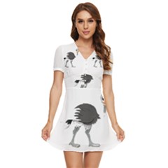 Ostrich T-shirtsteal Your Heart Ostrich 09 T-shirt V-neck High Waist Chiffon Mini Dress by EnriqueJohnson