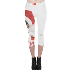 English Bulldog T- Shirt English Bulldog Merry Christmas T- Shirt (4) Capri Leggings  by ZUXUMI