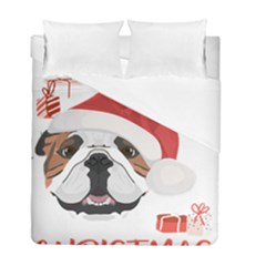 English Bulldog T- Shirt English Bulldog Merry Christmas T- Shirt (4) Duvet Cover Double Side (full/ Double Size) by ZUXUMI