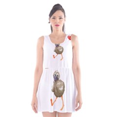 Ostrich T-shirtsteal Your Heart Ostrich 36 T-shirt Scoop Neck Skater Dress by EnriqueJohnson