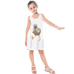 Ostrich T-shirtsteal Your Heart Ostrich 36 T-shirt Kids  Sleeveless Dress by EnriqueJohnson