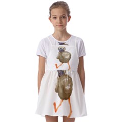 Ostrich T-shirtsteal Your Heart Ostrich 36 T-shirt Kids  Short Sleeve Pinafore Style Dress by EnriqueJohnson