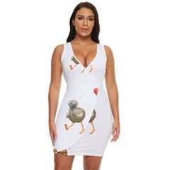 Ostrich T-shirtsteal Your Heart Ostrich 36 T-shirt Draped Bodycon Dress by EnriqueJohnson