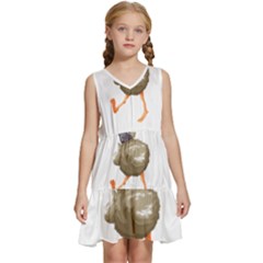 Ostrich T-shirtsteal Your Heart Ostrich 36 T-shirt Kids  Sleeveless Tiered Mini Dress by EnriqueJohnson