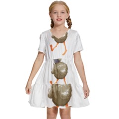 Ostrich T-shirtsteal Your Heart Ostrich 36 T-shirt Kids  Short Sleeve Tiered Mini Dress by EnriqueJohnson