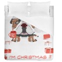 English Bulldog T- Shirt English Bulldog Merry Christmas T- Shirt (8) Duvet Cover Double Side (Queen Size) View1