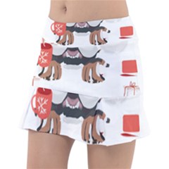 English Bulldog T- Shirt English Bulldog Merry Christmas T- Shirt (8) Classic Tennis Skirt by ZUXUMI