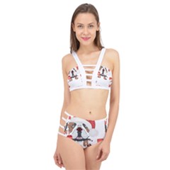 English Bulldog T- Shirt English Bulldog Merry Christmas T- Shirt (8) Cage Up Bikini Set by ZUXUMI