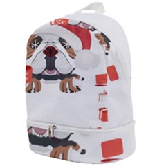 English Bulldog T- Shirt English Bulldog Merry Christmas T- Shirt (8) Zip Bottom Backpack by ZUXUMI