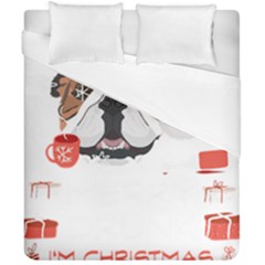 English Bulldog T- Shirt English Bulldog Merry Christmas T- Shirt Duvet Cover Double Side (california King Size) by ZUXUMI