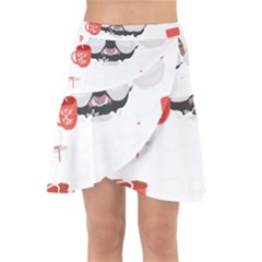 English Bulldog T- Shirt English Bulldog Merry Christmas T- Shirt Wrap Front Skirt by ZUXUMI