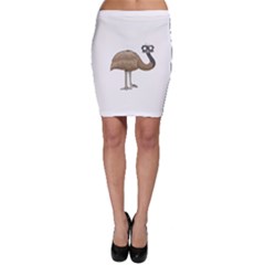 Ostrich T-shirtwhite Look Calm Ostrich 23 T-shirt (1) Bodycon Skirt by EnriqueJohnson