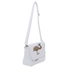 Ostrich T-shirtwhite Look Calm Ostrich 23 T-shirt (1) Shoulder Bag With Back Zipper by EnriqueJohnson