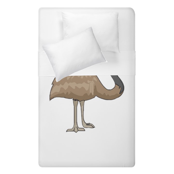 Ostrich T-shirtwhite Look Calm Ostrich 23 T-shirt (1) Duvet Cover Double Side (Single Size)