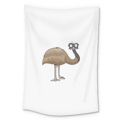 Ostrich T-shirtwhite Look Calm Ostrich 23 T-shirt (1) Large Tapestry