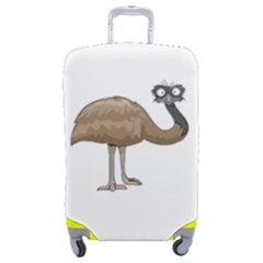 Ostrich T-shirtwhite Look Calm Ostrich 23 T-shirt (1) Luggage Cover (medium) by EnriqueJohnson