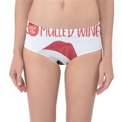 English Bulldog T- Shirt English Bulldog Mulled Wine Christmas T- Shirt Mid-waist Bikini Bottoms by ZUXUMI