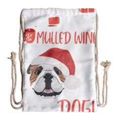 English Bulldog T- Shirt English Bulldog Mulled Wine Christmas T- Shirt Drawstring Bag (large) by ZUXUMI