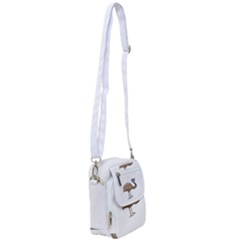 Ostrich T-shirtwhite Look Calm Ostrich 23 T-shirt Shoulder Strap Belt Bag by EnriqueJohnson