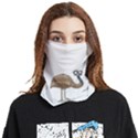 Ostrich T-shirtwhite Look Calm Ostrich 23 T-shirt Face Covering Bandana (Two Sides) View1