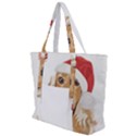 English Cocker Spaniel T- Shirt English Cocker Spaniel Merry Christmas T- Shirt (1) Zip Up Canvas Bag View1