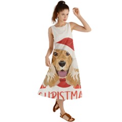 English Cocker Spaniel T- Shirt English Cocker Spaniel Merry Christmas T- Shirt (1) Summer Maxi Dress by ZUXUMI