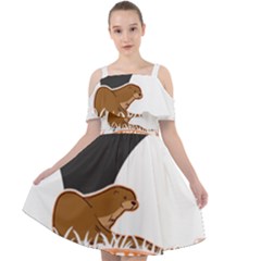 Otter T-shirtbecause Otters Are Freaking Awesome Sea   Otter T-shirt Cut Out Shoulders Chiffon Dress by EnriqueJohnson