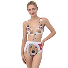 English Cocker Spaniel T- Shirt English Cocker Spaniel Merry Christmas T- Shirt (3) Tied Up Two Piece Swimsuit by ZUXUMI