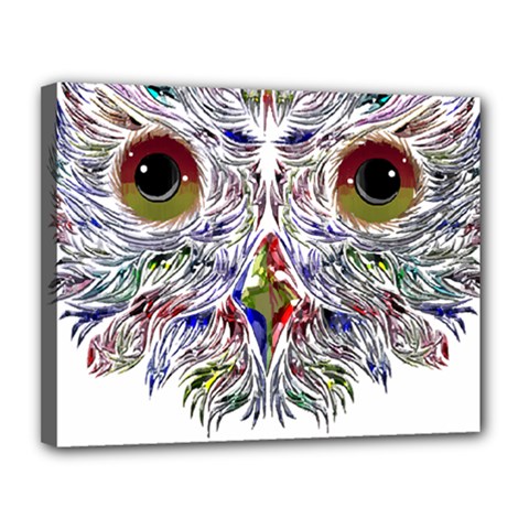 Owl T-shirtowl Color Edition T-shirt Canvas 14  X 11  (stretched) by EnriqueJohnson