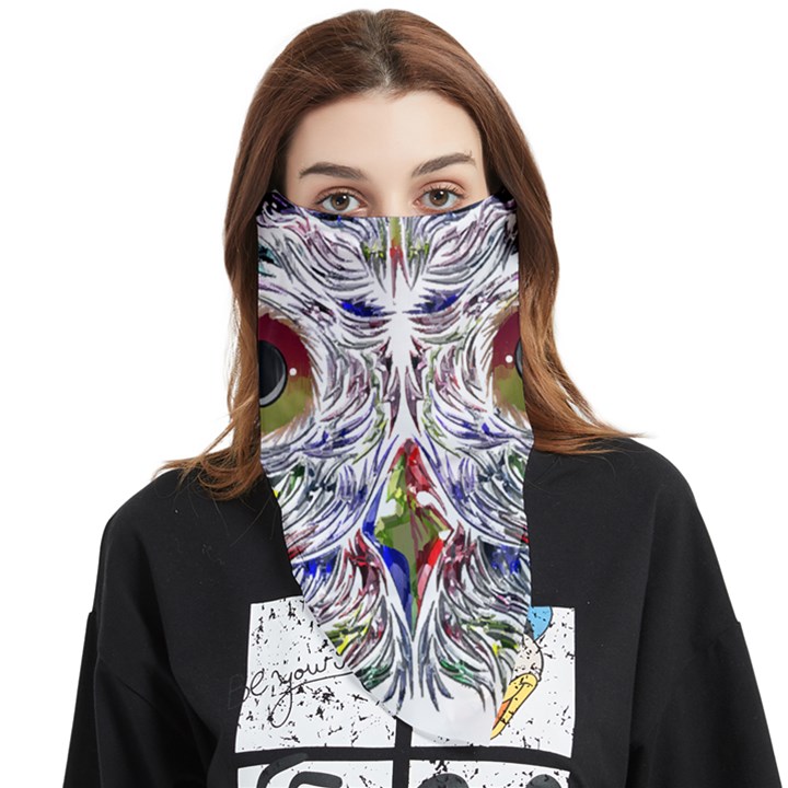 Owl T-shirtowl Color Edition T-shirt Face Covering Bandana (Triangle)